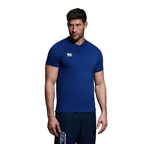 Image of Canterbury Men's Waimak Cotton Polo Shirt | Rugby Shirt | Casual Polo Shirt, Royal, M
