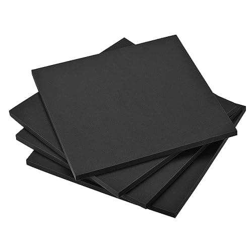 Image of TA-VIGOR 4Pcs Black EVA Foam Sheets 10 x 10 Inch, 10mm Thick Foam Board for Cosplay, DIY Arts and Crafts Projects
