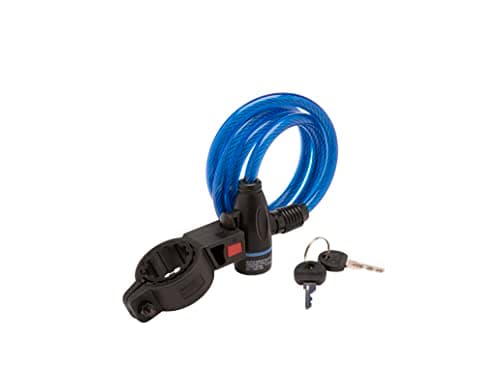 Image of Burg-Wächter Spiral Cable Lock, 2 Keys, with Mounting Bracket, Length: 100cm, 1260 100, Assorted