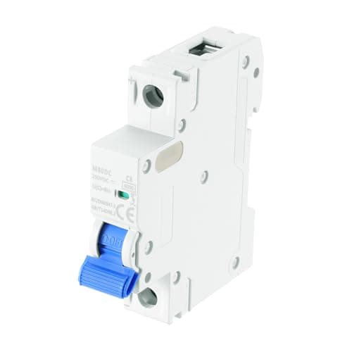 Image of sourcing map 1Pcs Miniature Circuit Breaker 1P 6A DC 250V M80DC DIN Rail Mount Disconnect Switch Circuit Breaker Protection Thermal Magnetic Trip for Short Circuit Protection, Blue