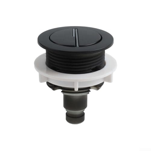 Image of ABS Dual Flush Toilet Button Replacement for Cistern Water Tanks Compatible with Most Round Dual Flush Valves and Mechanisms (Black)