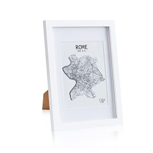 Image of Picture Frames, 32x24 cm Photo Frame, Standing/Wall Mounted Photo Frames For Home & Office, Vertical/Horizontal Display, Real Glass & Wood, Passepartout Poster Frame, Picture Frame, A4 Frame