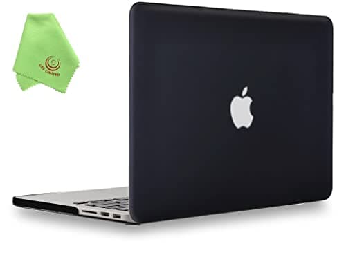 Image of UESWILL Smooth Matte Hard Case Compatible with MacBook Pro (Retina, 15 inch, Mid 2012/2013/2014/Mid 2015), Model A1398, No CD-ROM, No Touch Bar, Black