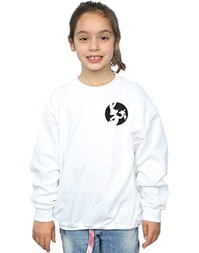 Image of Absolute Cult Looney Tunes Girls Bugs Bunny Silhouette Breast Print Sweatshirt White 7-8 Years