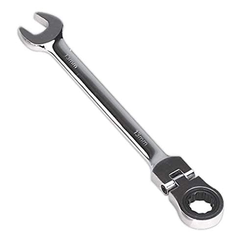 Image of Sealey Fhrcw13 Flexi-Head Ratchet Combination Spanner 13Mm