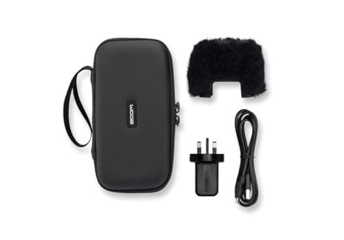 Image of ZOOM APH-2e Accessory Pack – Complete Kit for H2essential Recorder – Includes Windscreen, Case, Power Adapter & USB-C Cable – Ideal for Mobile Recording – UK Version – Black