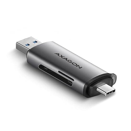 Image of Axagon CRE-SAC lecteur de carte mémoire USB 3.2 Gen 1 (3.1 Gen 1) Type-A/Type-C Gris
