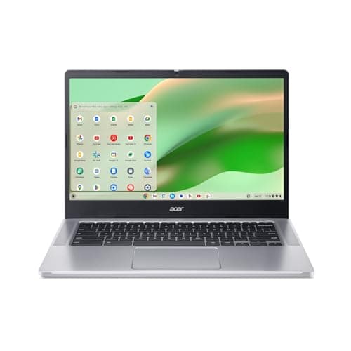 Image of acer Chromebook 314 14" FHD Laptop | Intel N100 | 8GB LPDDR5 RAM | 128GB Storage | ChromeOS | HD Webcam | WiFi 6E | Stereo Speakers | Silver