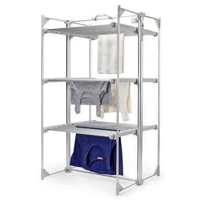 Image of DrySoon Deluxe 3-Tier Electric Heated Clothes Airer – Energy Efficient Electric Airer Clothes Dryer with Foldable Design – Large 21m Drying Space – Lightweight Electric Drying Rack for Indoor Use