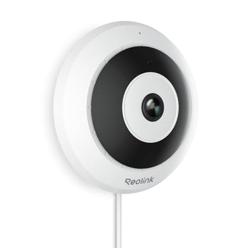 Image of Reolink PoE IP Fisheye Camera with 360° View, 6MP HD for Home/Office Security, Smart Human Detection, Two-Way Talk, Ceiling/Wall/Desk Installation Choices, Multiple Display Views, FE-P-W