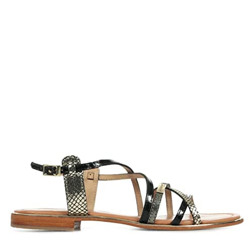 Image of Les Tropéziennes par M. Belarbi C23232 Women’s Open Toe Sandals, Black (Noir/Multi 607), 7.5 UK