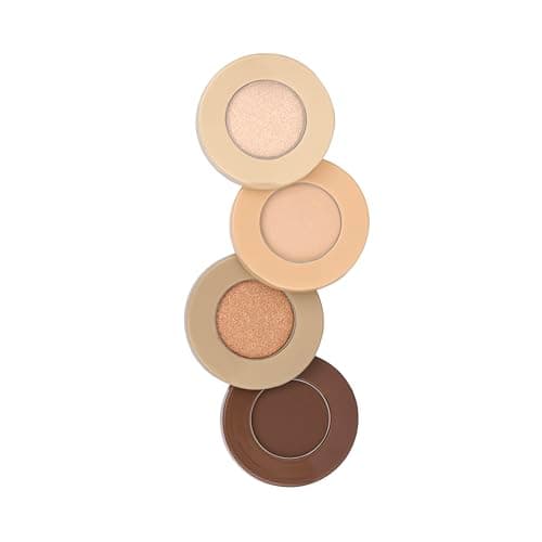 Image of Barry M Pot Twist 4x Eyeshadow Palette Cookie – Creamy Pigmented Eye Shadow Stack, Blendable, Matte & Shimmer, Nude Neutral Makeup Travel Size