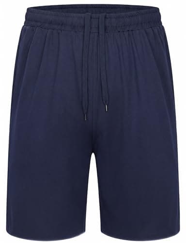 Image of Marvmys Men's Running Shorts Lightweight Breathable Sports Gym Training Shorts with Drawstring Sport Workout Training Fitness Shorts Men Navy Blue S