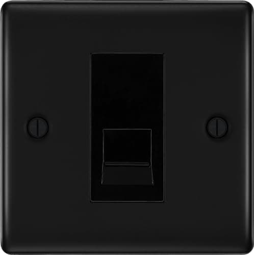 Image of British General NFBBTM1 Nexus Metal Matt Black 1 Gang Master Telephone Socket
