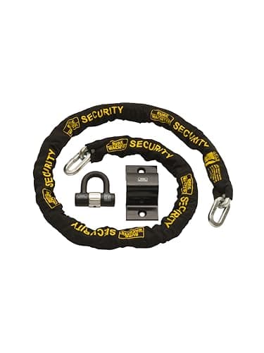 Image of Burg-Wachter 2M 12mm Sold Bike Security Chain Diamond Lock, Black