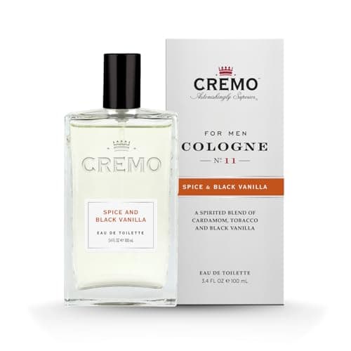 Image of Cremo Men's Eau de Toilette, Spice and Black Vanilla Cologne for Men, Spicy Men's Perfume Gift for Men, 100 ml