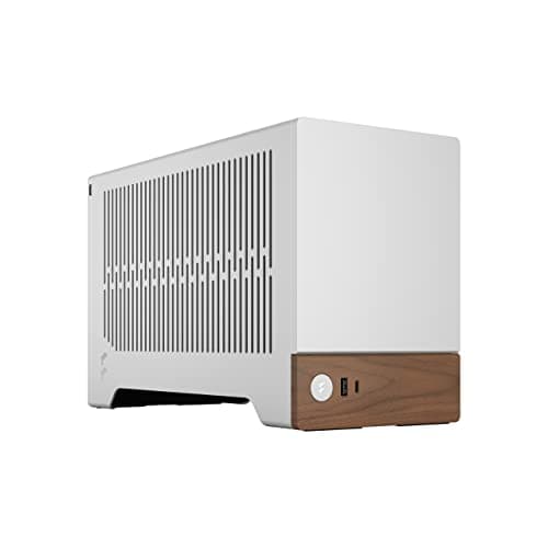 Image of Fractal Design Terra Silver - Wood Walnut Front Panel - Small Form Factor - mITX Gaming case – PCIe 4.0 Riser Cable – USB Type-C - Anodized Aluminum Panels