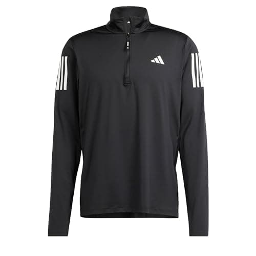 Image of adidas Men's Own the Run Half-Zip Jacket, Black, L