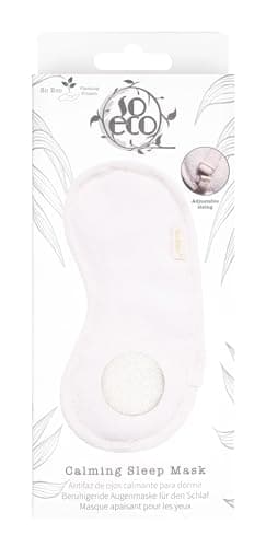 Image of So Eco Calming Sleep Eye Mask – Ultra-Soft Cotton with Adjustable Fit, Blocks Light for Restful Sleep, Suitable for Everyday Use & Travel, Eco-Conscious and Gentle on Skin