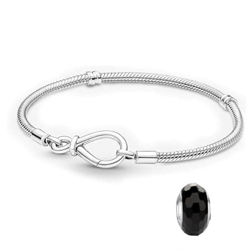 Image of LNQOBU 925 Sterling Silver Snake Chain Bracelet,Butterfly Bracelets,Heart Shape Bracelet Clasp for Womes Jewellery Gift