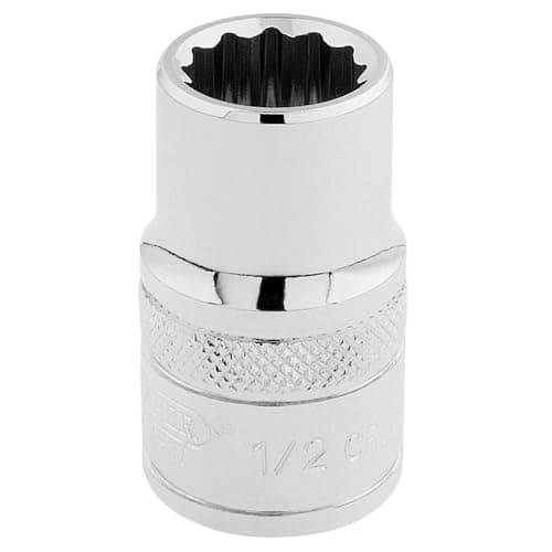 Image of Draper 33608 1/2-Inch Square Drive Polished Chrome Imperial Socket, 1/2-Inch Size