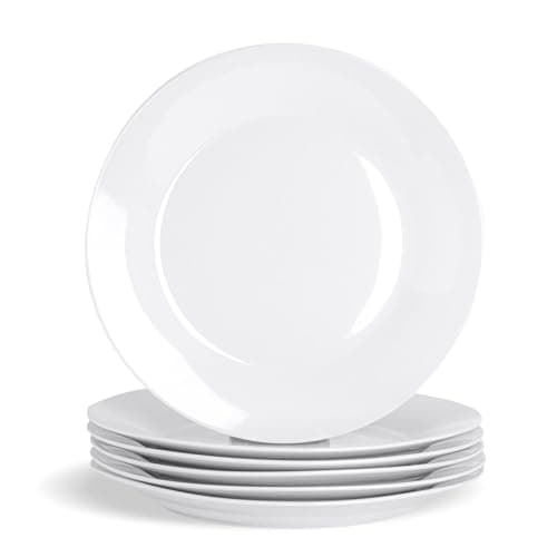 Image of Argon Tableware 24-Piece Classic White Dinner Plates 27cm - Dishwasher and Microwave Safe Porcelain 10.5 inches Large Main Course Plate Dinner Serving Dishes Set