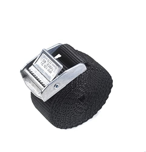 Image of Direct Manufacturing 1 x Lifting straps cam buckle 1.5m x 25mm black / 250kg Cargo luggage roof rack strap