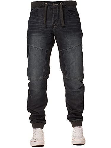 Image of Enzo Cuffed Denim Jeans EZ377 DSW Dark Stonewash