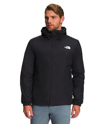 Image of The North Face Men’s Antora Triclimate 3-in-1 Jacket - Waterproof, Windbreaker, Breathable - Layering System - Recycled Materials - 3-in-1 Jacket - BLACK, L