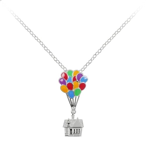 Image of Disney UP Balloon House Silver Plated Pendant Necklace