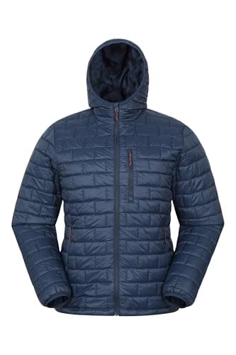 Image of Mountain Warehouse Frost Shield Mens Hooded Lightweight Padded Jacket Navy L