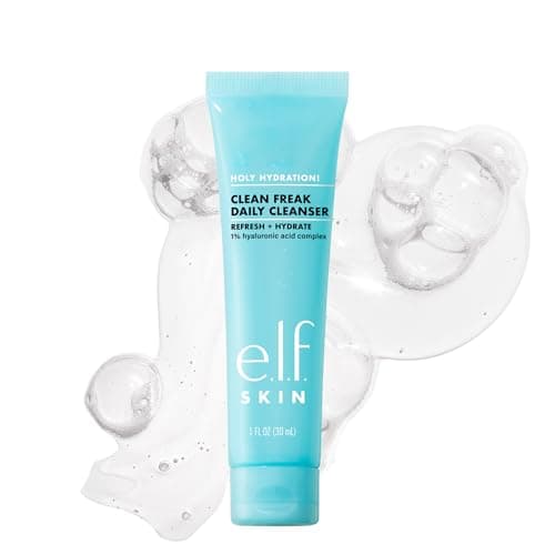 Image of e.l.f. SKIN Holy Hydration! Clean Freak Daily Cleanser, Gentle Hydrating Gel Face Cleanser, Made With Hyaluronic Acid, Vegan & Cruelty-Free, 30ml
