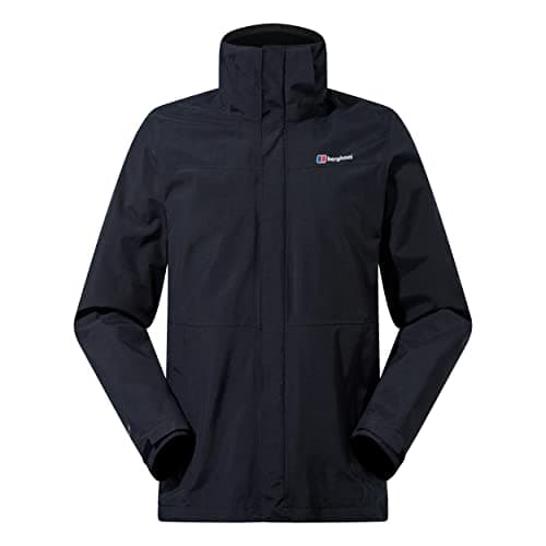 Image of Berghaus Men's Hillwalker Interactive Gore-Tex Waterproof Shell Jacket | Breathable | Durable Waterproof Jacket, Black/Black, S