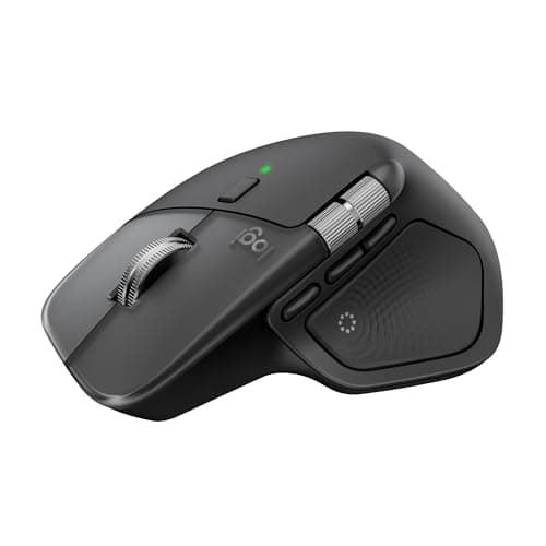 Image of Logitech MX Master 4 for Mac, Ergonomic Bluetooth Mouse with Advanced Performance Haptic Feedback, Ultra-Fast Scrolling, USB-C Charging, MacOS, iPadOS, Windows - Space Black