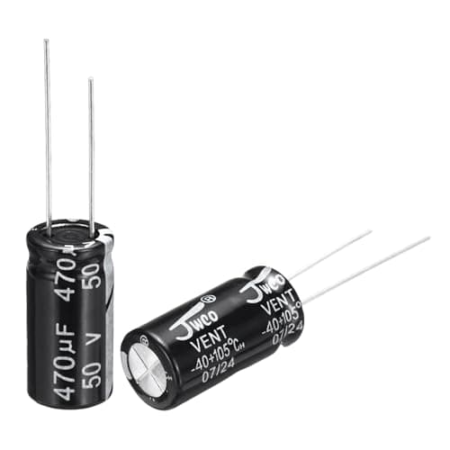 Image of sourcing map 470uF 50V 10x20mm Electrolytic Capacitor, Radial Leads Aluminum Capacitors for TV, LCD Monitor, VCD, 15Pcs