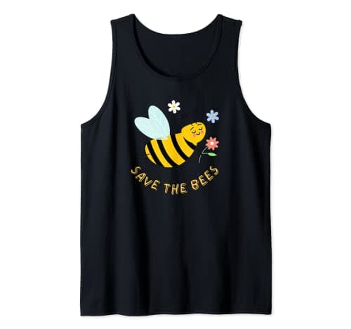 Image of Save the Bees Women's Earth Day Climate Change Daisy Flower Tank Top