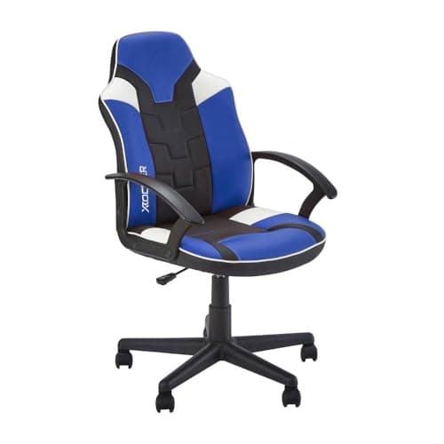 Image of X-Rocker Saturn Gaming Chair, Mid Back Ergonomic Office with Armrest, Computer Swivel Chair with Back Support, Adjustable Height, Comfortable for Young Adults and Teens - BLUE