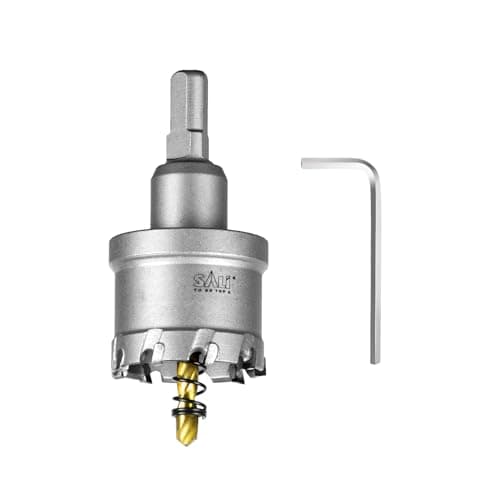 Image of SALI TCT Carbide Hole Saw for Hard Metal,40mm,1-9/16" Tungsten Carbide Tipped Hole Cutter Set with Titanium-Plated Pilot Drill bit for Metal, Stainless Steel, Iron, Wood, Aluminium, Plastics