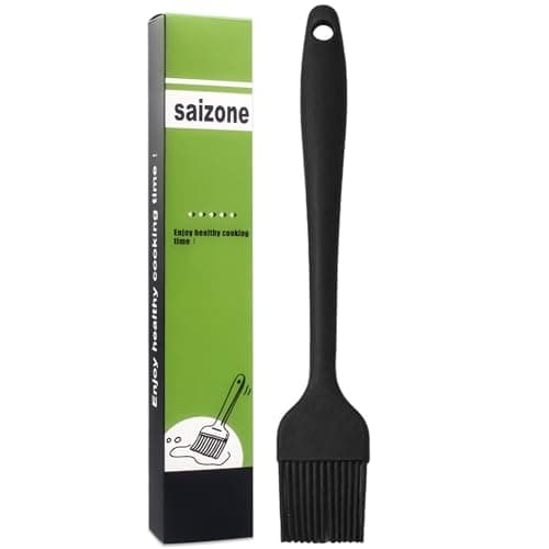 Image of Silicone Basting Pastry Brush Grill Brush Pastry Cooking Brush Oil Baking Brushes Heat Resistant Kitchen Cooking Tools Black Color 8inch