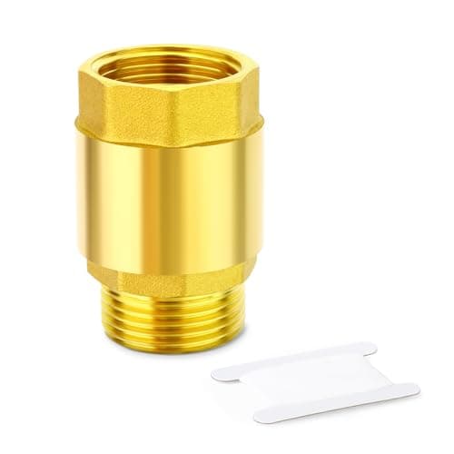 Image of ERGAOBOY 1Pcs Brass One-Way Check Valve, 3/4" BSP Thread Female and Male in-Line Valves Water Backflow Prevention