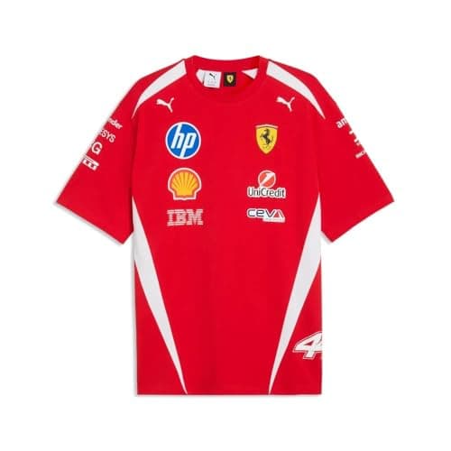 Image of PUMA Scuderia Ferrari HP Replica Pilot Lewis Hamilton Leclerc 2026 Men's T-Shirt, red, XXL