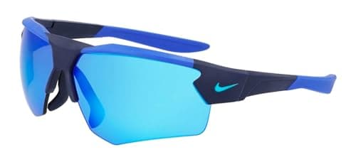 Image of NIKE CLOAK DUO EV24036 410 MATTE OBSIDIAN/BLUE MIRROR 71/09/130 MALE Sunglasses