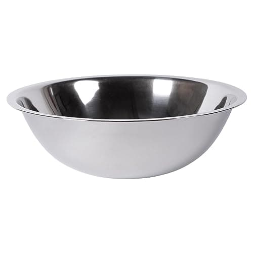 Image of Argon Tableware 3L Mixing Bowl - 27.5cm Polished Metal Dishwasher Safe Medium Nesting Bowl Durable Stainless Steel Mixing Dish for Baking, Cooking & Food Prep