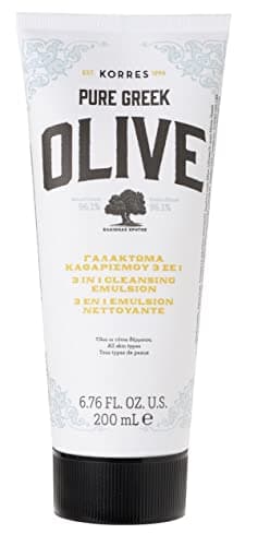 Image of KORRES Natural Pure Greek Olive 3 In 1 Cleansing Emulsion 200ml, Vegan
