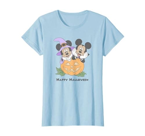 Image of Disney Mickey And Friends Halloween Pumpkin Mickey & Minnie T-Shirt
