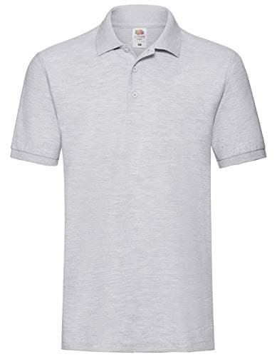 Image of Fruit of the Loom Mens Tailored Poly/Cotton Piqu Polo Shirt (XXL) (Heather Grey)