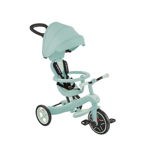 Image of Globber Explorer Trike 4 in 1 Balance Bike Ride with Parent Handle - 10 Months Plus - 2 Year Warranty (Pistachio)