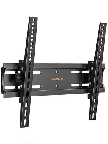 Image of IWORKBOARD 40 50 55 inch Tilting TV Wall Mount for 24-65 '' TVs, Low Profile TV Mount, Ultra Slim Wall Mounts TVs Bracket, Max VESA 400x400mm, 99 lbs & 16 inch Studs, Fit Most 32+ 42 43 45 Screen