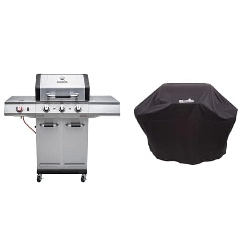 Image of Char-Broil Advantage PRO S 3-Burner Gas Barbecue Grill with TRU-Infrared Technology and 900C Sear Burner & Universal Grill Cover, Black