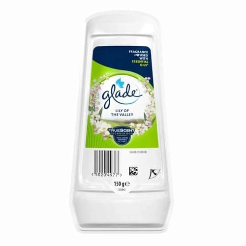 Image of Glade Air Freshener Lily of the Valley 150g x 1 - Long Lasting Floral Fragrance, Odour Eliminator Gel for Bathroom, Bedroom & Living Room with Welari Thank You Card | (1 Pack)
